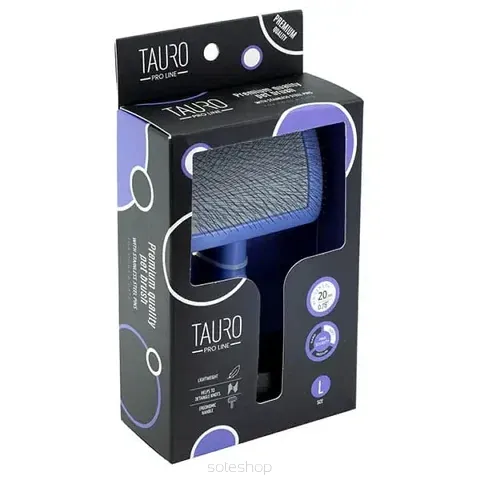 Tauro – TPL Szczotka z plastikowym trzonkiem, miękkie piny stal nierdzewna 25 mm, fiolet 17.5×10.6×6.2 cm