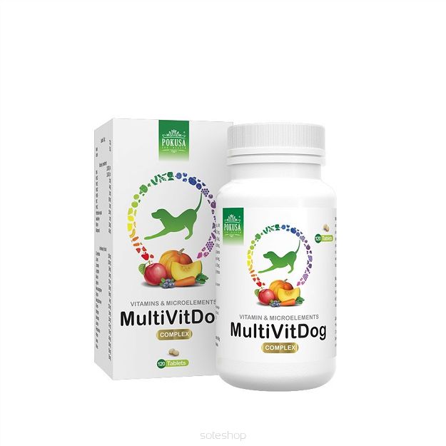 Pokusa – MultiVit Dog 120 tabletek – Witaminy dla psa