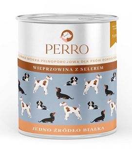 Perro – Wieprzowina z selerem 850g – Monobiałkowa formuła dla psów dorosłych